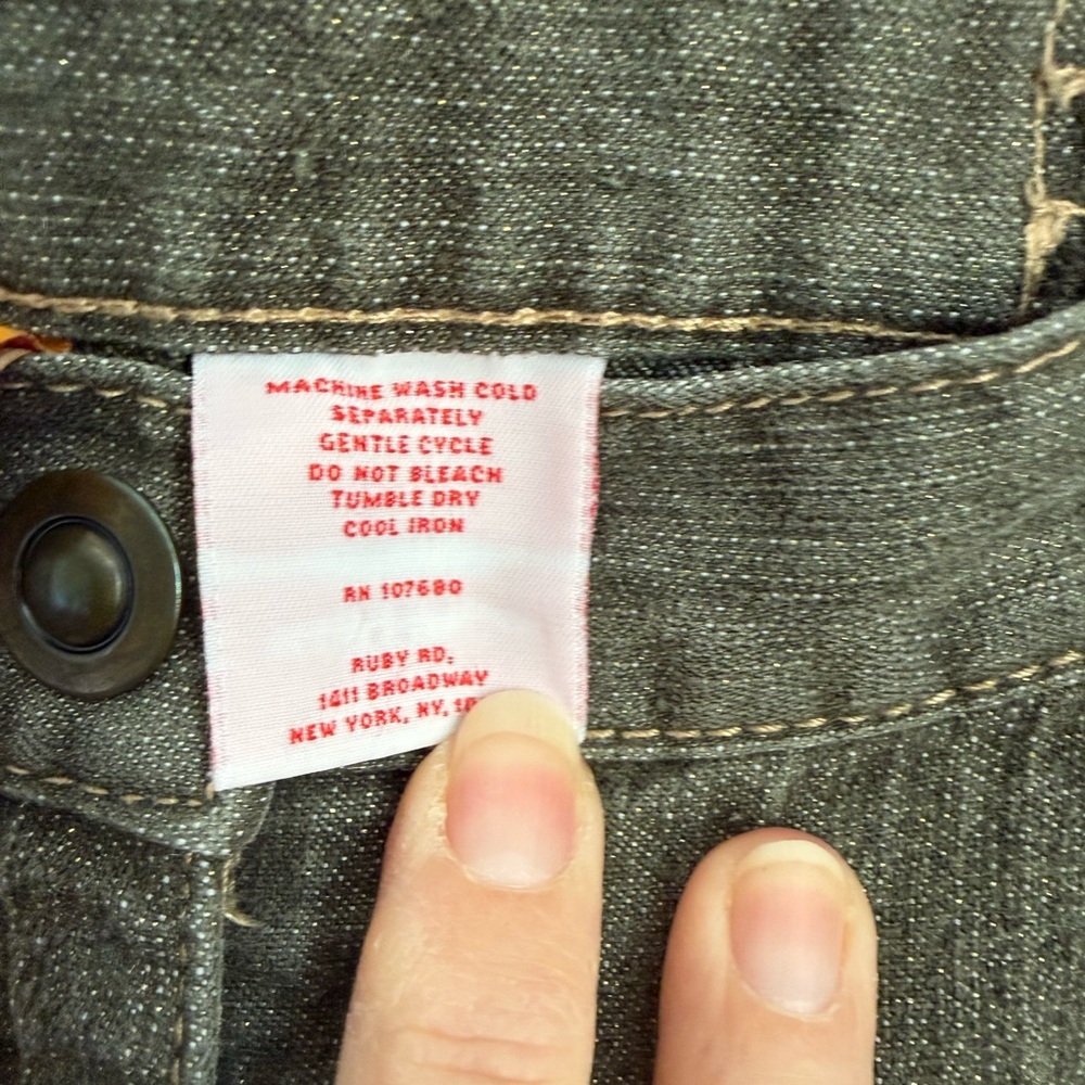 Ruby Rd. Charcoal Denim Jeans - Picture 2 of 9